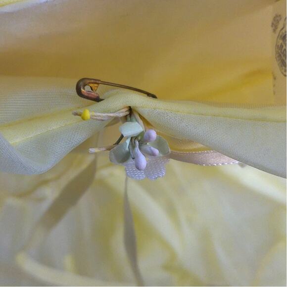 Vintage Jack Spiro Girls Butter Yellow Ruffle Party Dress Size 3T New - Picture 3 of 8